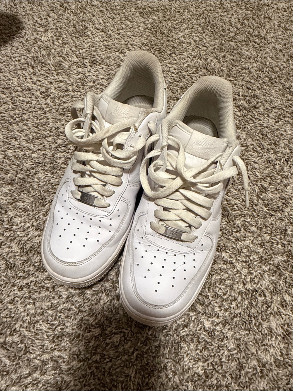 Nike White Low-Top Leather Sneakers